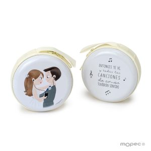 Monedero metálico con cremallera