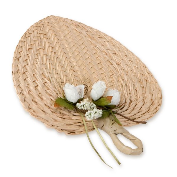 Paipay hoja palma adornado con portatarjetas