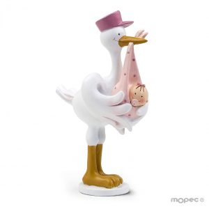 Figura Pastel Cigueña Amorosa